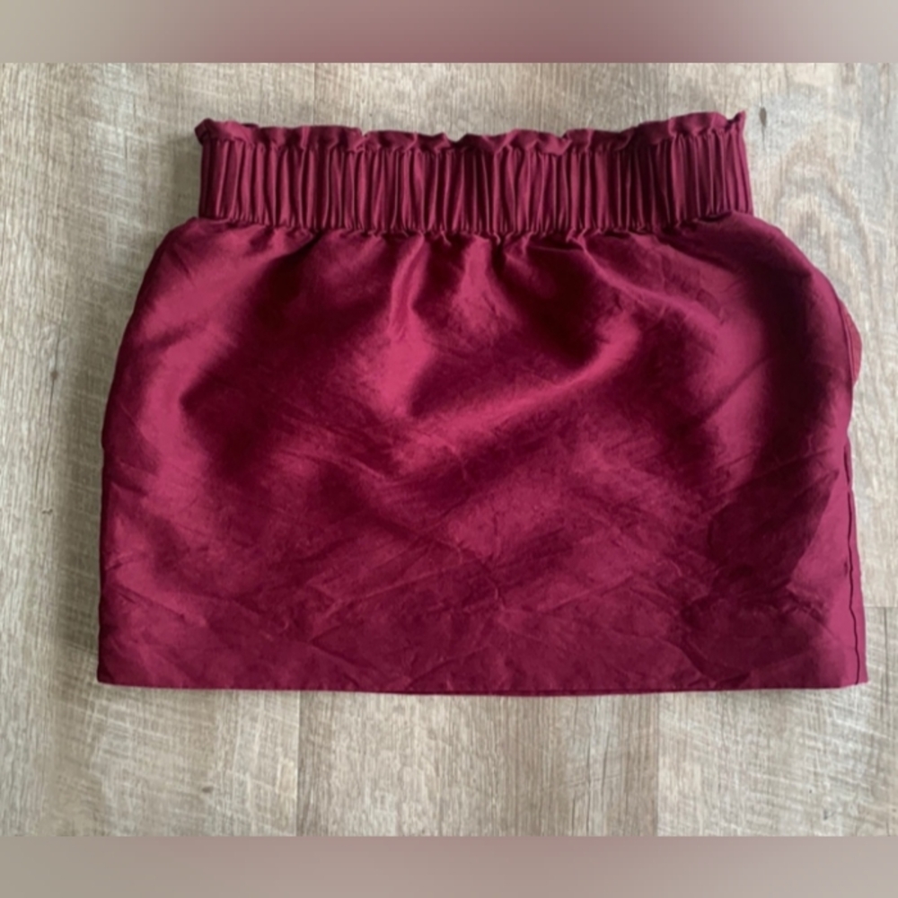 COS Rich Burgundy Mini Skirt